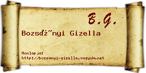 Bozsányi Gizella névjegykártya